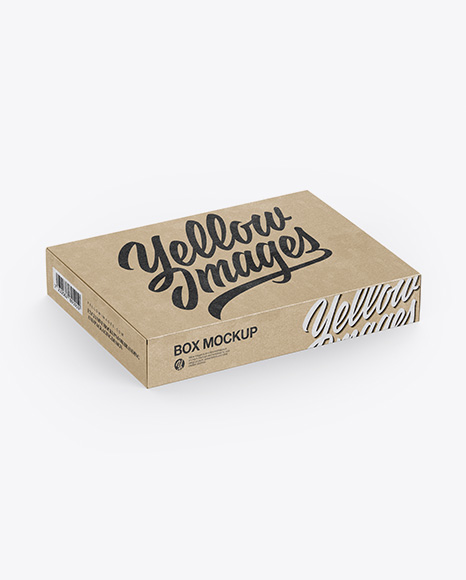 Kraft Box Mockup - Half Side View (High-Angle Shot) - 3D+Product+Box+PSD+Mockup+-+PSD+Mockups