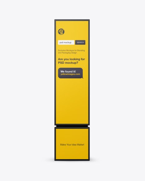 Pavement Stand Mockup - Front View - Stand mockups