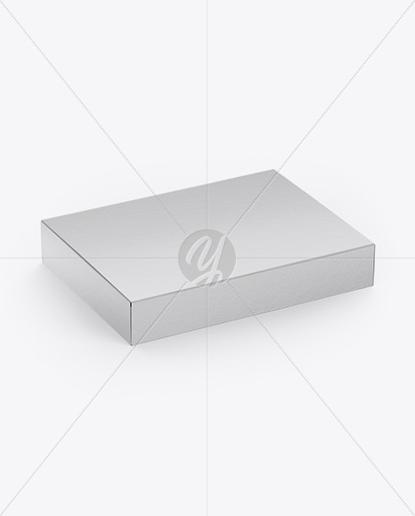 Textured Box Mockup - Half Side View (High-Angle Shot)