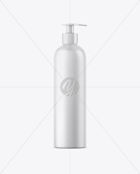 Frosted Clear Shower Gel Bottle with Pump Mockup