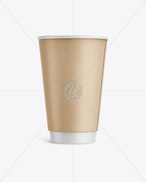 Kraft Coffee Cup Mockup - Front View