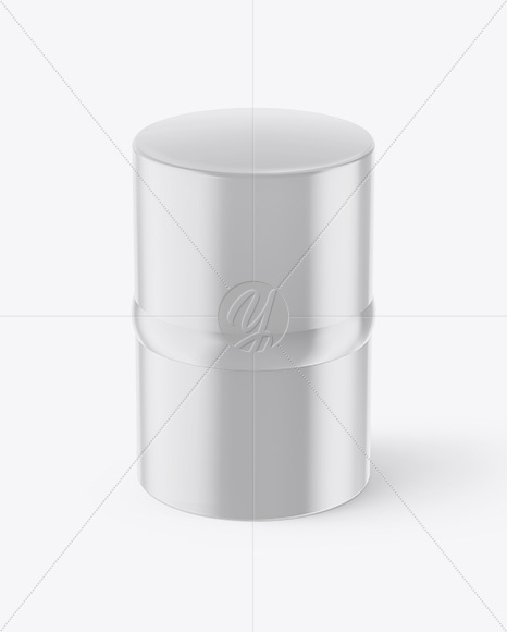 20ml Glossy Cosmetic Jar Mockup (High-Angle Shot)