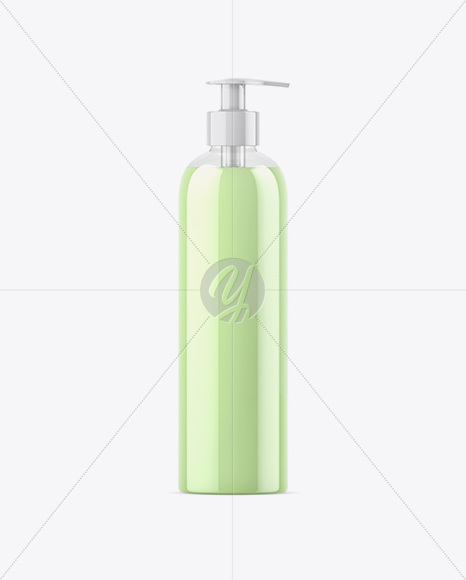 Clear Bottle with Shower Gel Mockup