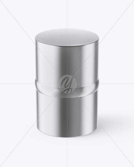 20ml Metallic Cosmetic Jar Mockup (High-Angle Shot)