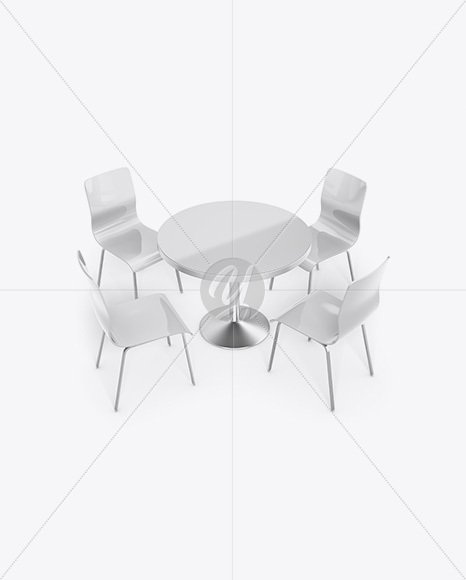 Table W/ Chairs Mockup