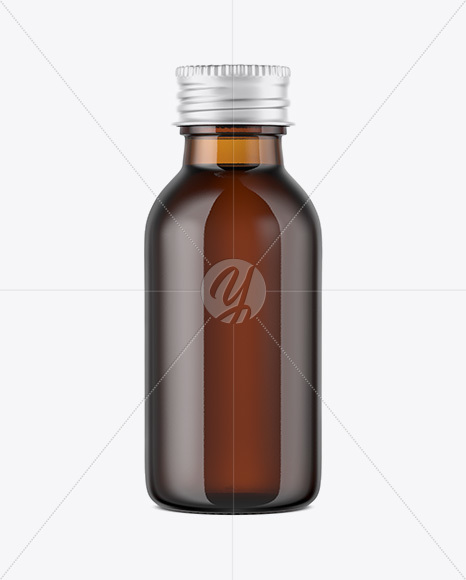 Amber Glass Bottle w/Aluminium Cap