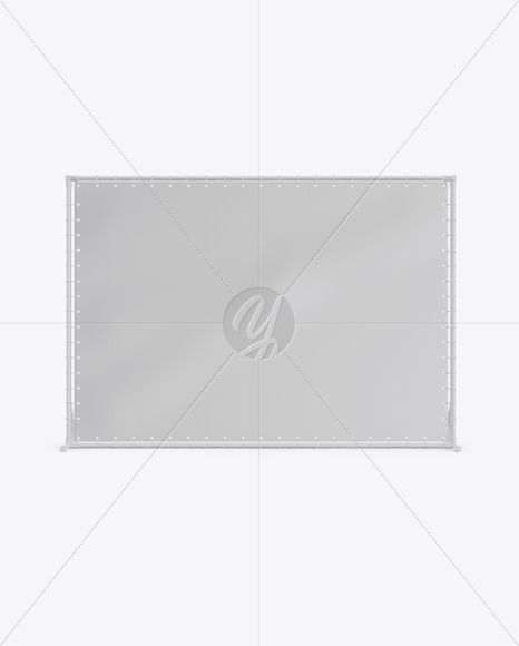 Press Wall Banner with Matte Frame Mockup