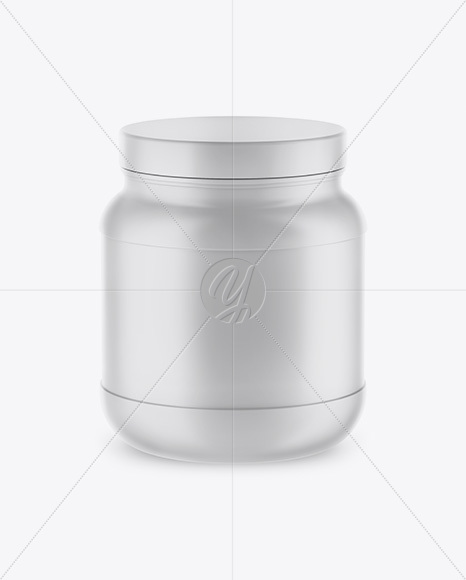 Matte Protein Jar Mockup - High-Angle Shot