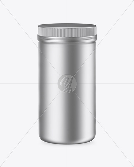 Matte Metallic Pills Bottle Mockup - High-Angle Shot