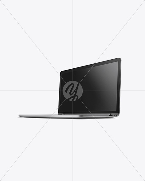 Macbook Mockup - Half Side View