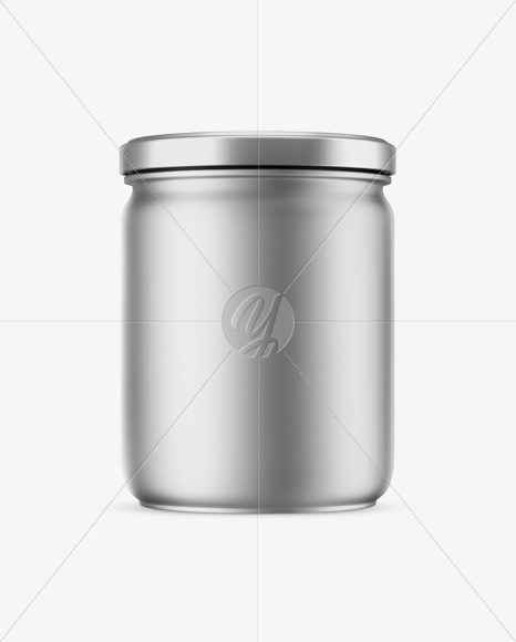 Matte Metallic Sauce Jar Mockup