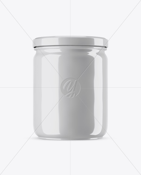 Glossy Sauce Jar Mockup