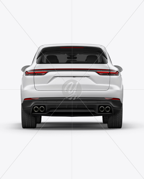 Luxury Crossover 5-doors Mockup - Back View