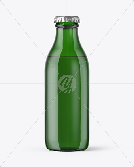 180ml Green Glass Bottle Mockup