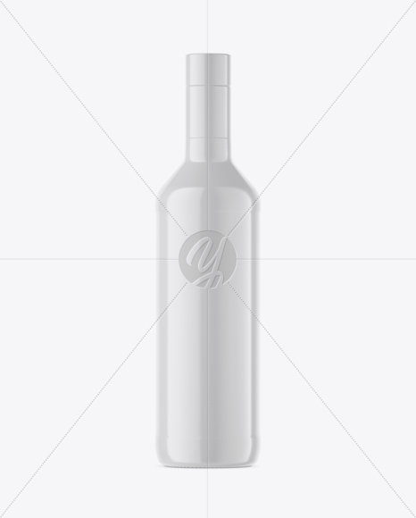 500ml Glossy Ceramic Bottle Mockup