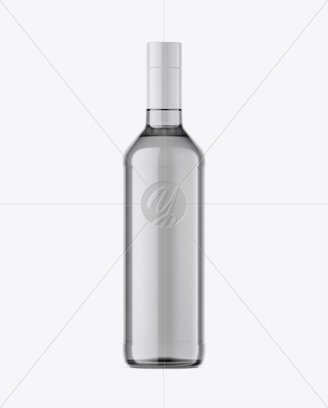 500ml Grey Glass Vodka Bottle Mockup