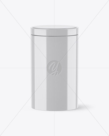 Glossy Storage Jar Mockup - High-Angle Shot