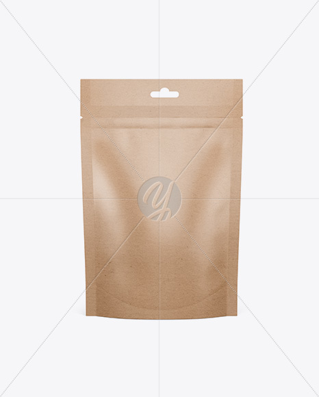 Kraft Stand Up Pouch Mockup - Front View