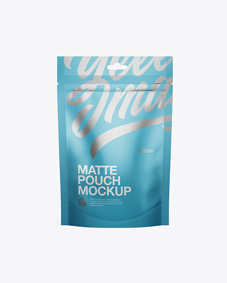 Matte Stand Up Pouch Mockup - Front View - 31+Pouch+Mockups+Ideas+Mockup+Pouch+Packaging+Mockup