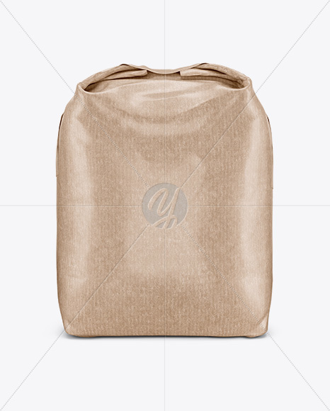 1 kg Kraft Paper Bag Mockup - Front View