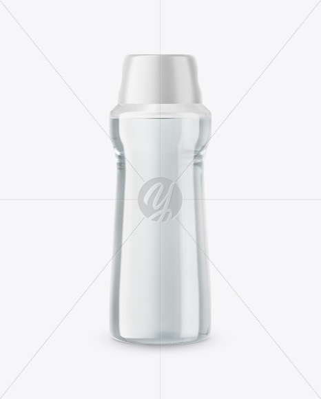 Glass Water Bottle in Shrink Sleeve Mockup