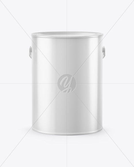 Plastic Bucket Mockup - Front View