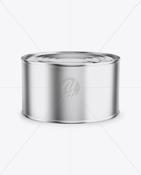 Tin Can Mockup - Front View (High-Angle Shot)