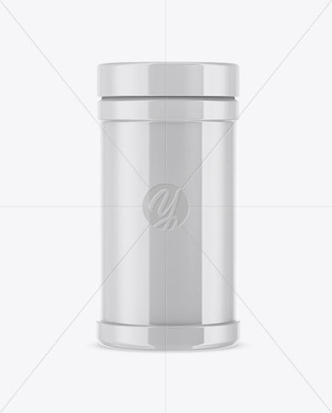 Glossy Protein Jar Mockup