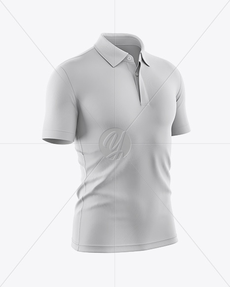 Men&#039;s Polo Mockup - Half Side View