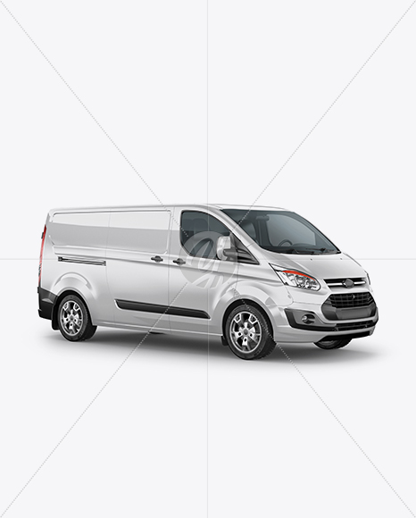 Panel Van Mockup - Halfside View