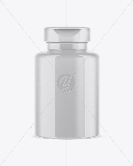 Glossy Pills Bottle Mockup