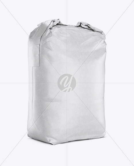 2 kg Matte Paper Bag Mockup - Halfside View