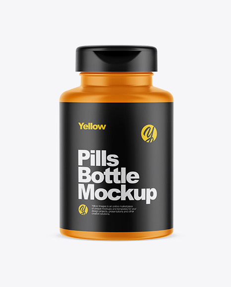 Matte Pills Bottle Mockup - Capsule mockup