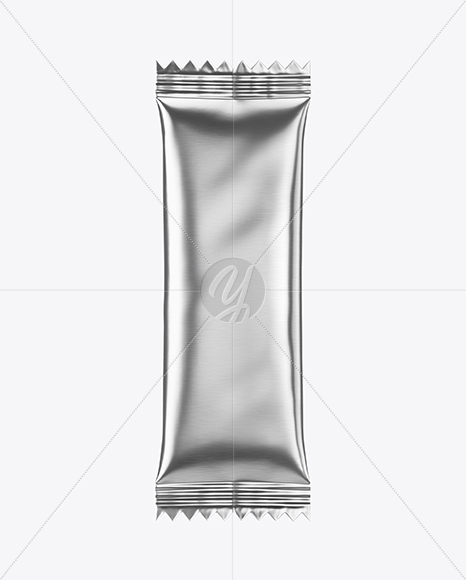 Metallic Snack Bar Mockup - Front View