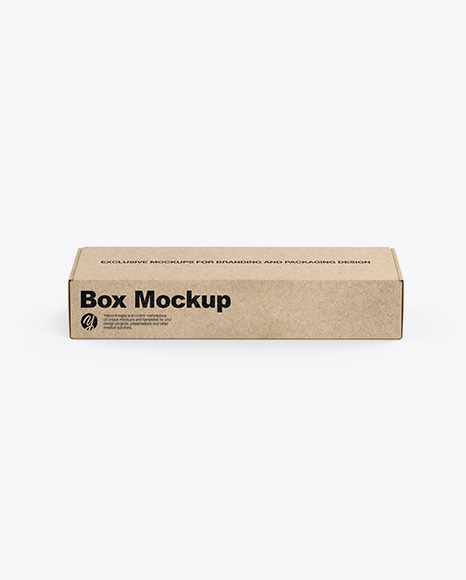 Kraft Box Mockup - Front View (High-Angle Shot) - Kraft+Round+Paper+Box+PSD+Mockup+Front+View+High-Angle+Shot