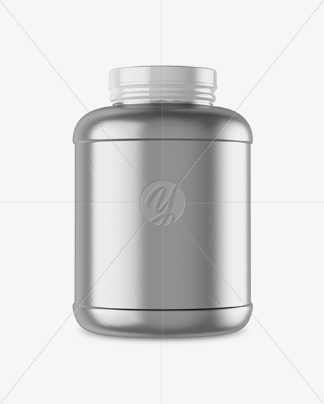 5lb Metallic Protein Jar Mockup - Free Download Images High Quality PNG