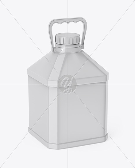 Glossy Jerrycan Mockup - Half Side View