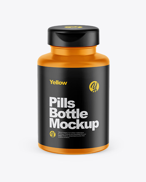 Matte Pills Bottle Mockup - Capsule mockup