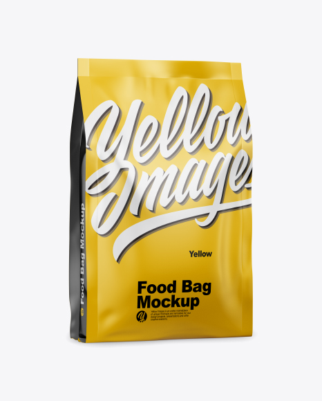 Matte Food Bag Mockup - Half Side View