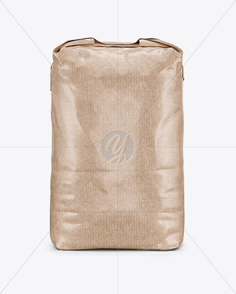 3 kg Kraft Paper Bag Mockup - Front View