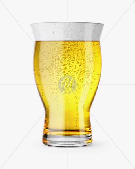 Revival Glass With Pilsner Beer Mockup