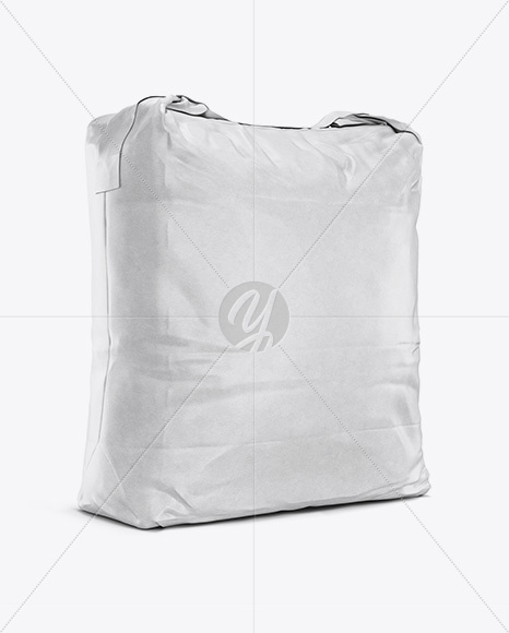 5 kg Matte Paper Bag Mockup - Halfside View