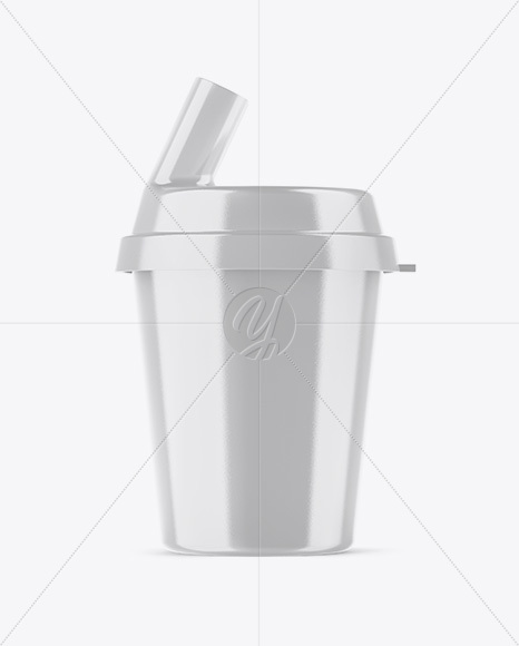 Glossy Pill Swallowing Cup Mockup