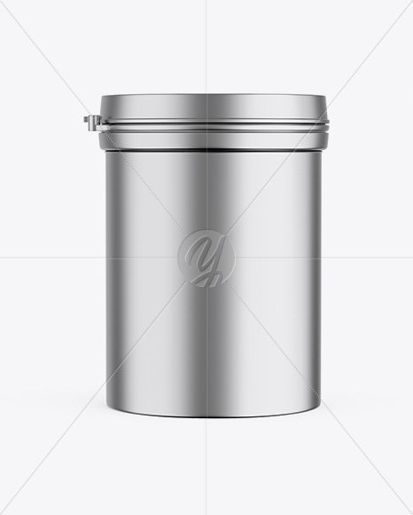 Matte Metallic Jar Mockup - Front View