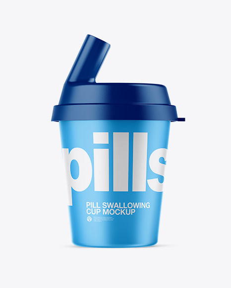 Matte Pill Swallowing Cup Mockup - Free Download Images High Quality