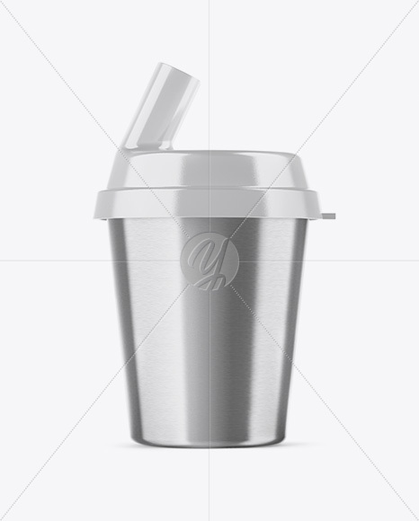 Metallic Pill Swallowing Cup Mockup