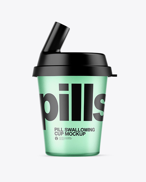 Plastic Pill Swallowing Cup Mockup