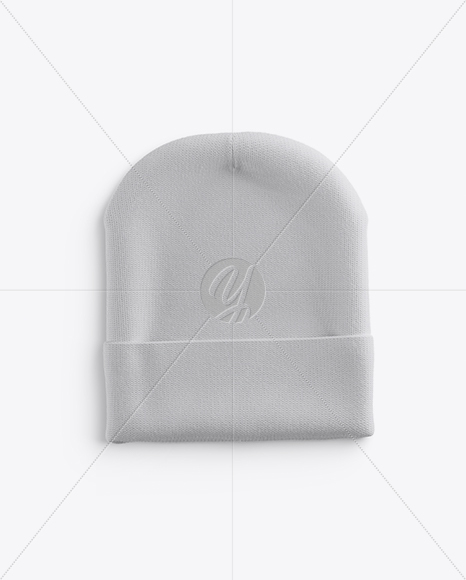 Beanie Hat Mockup - Top View