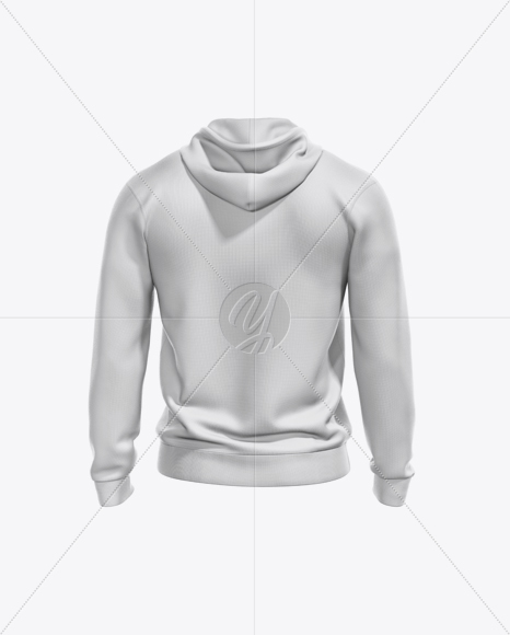 Men’s Full-Zip Hoodie Mockup - Back View