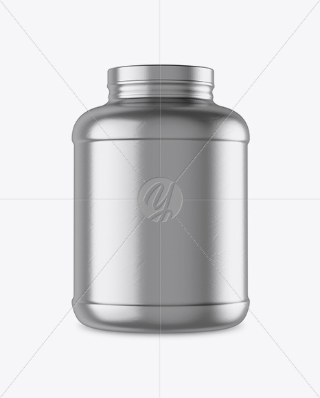 5lb Protein Jar in Metallic Shrink Sleeve Mockup